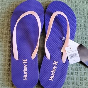 Hurley Stella Flip Flops Size 9m purple pink new